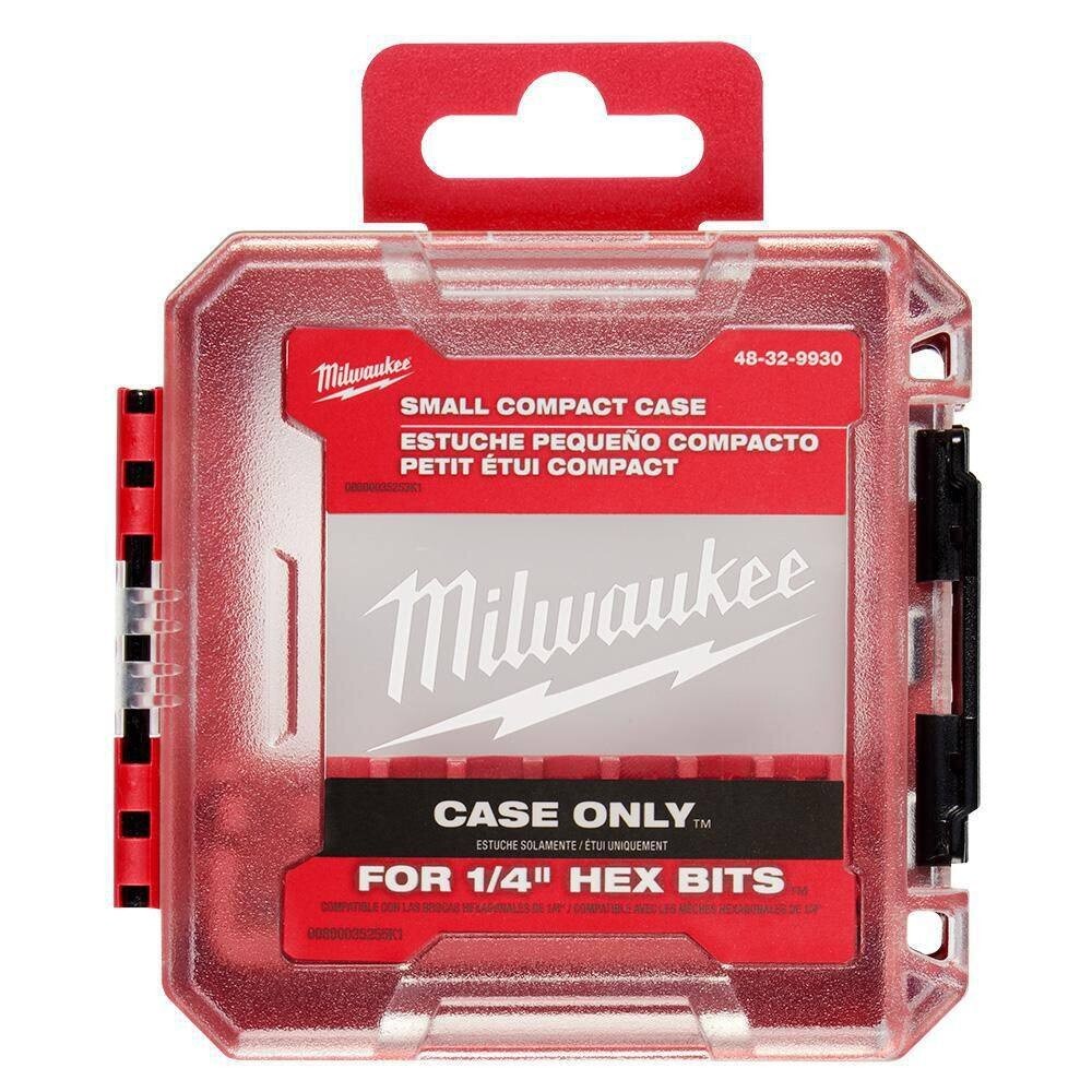 Milwaukee Impact Driver Bit Case Customizable Storage Small Compact Packout Red