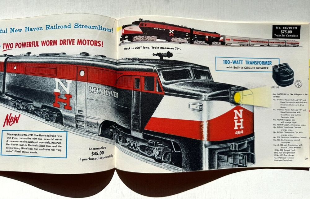 1956 Gilbert American Flyer Model Train Catalog- Great Condition!