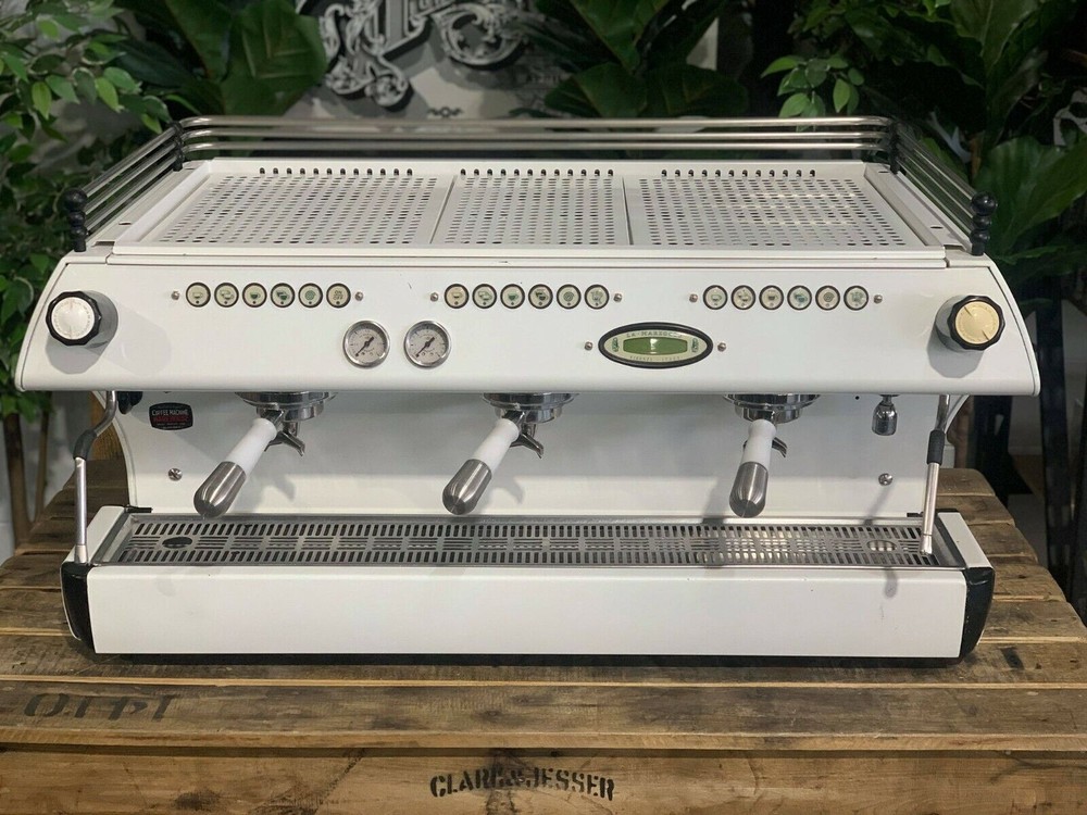 LA MARZOCCO FB80 3 GROUP MATTE WHITE SILVER ESPRESSO COFFEE MACHINE CUSTOM