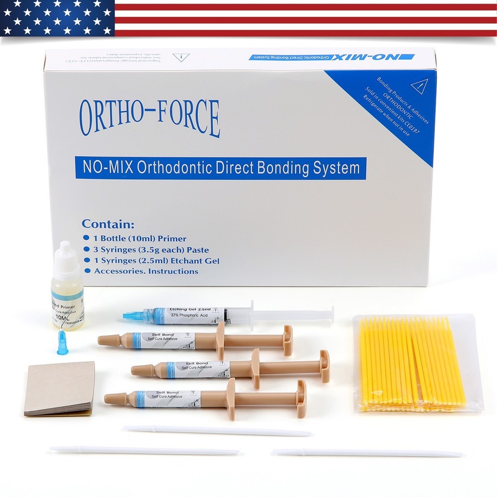 No-Mix Dental Orthodontic Direct Bonding System Primer Paste Etchant Complete