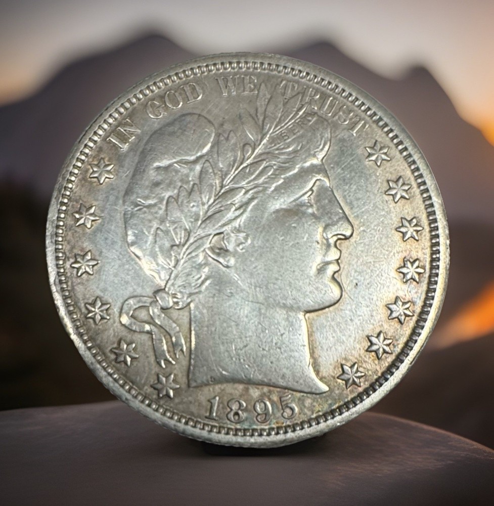 1995o 50c Barber Half Dollar, About Uncirculated