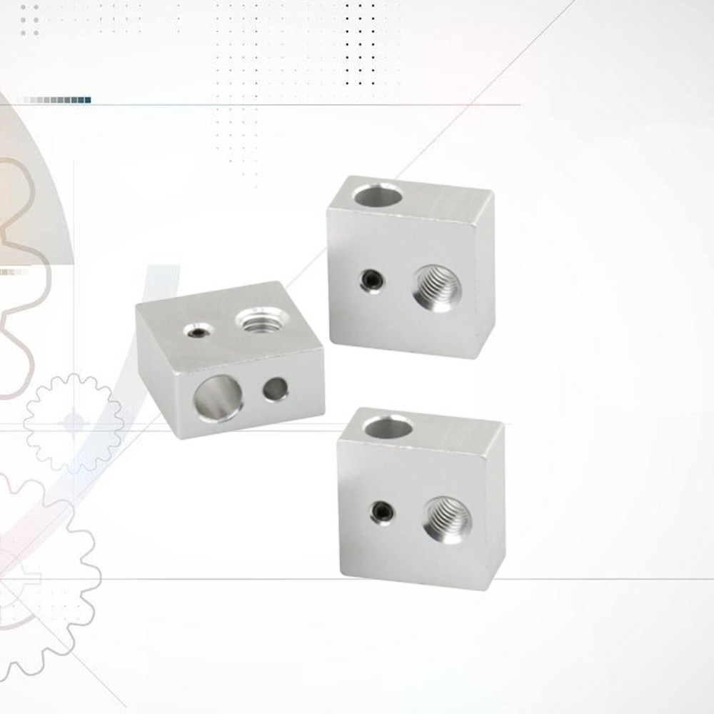 3 Pcs Printer Hotend Extruder Aluminum Block Kit Heat Embedment Nut