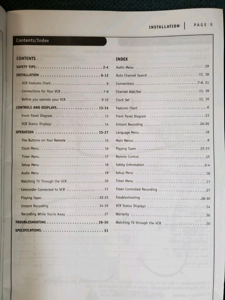 Allegro Video Cassette Recorder VHS Owner's Manual for ALGB402 ALGB401 ALGB201