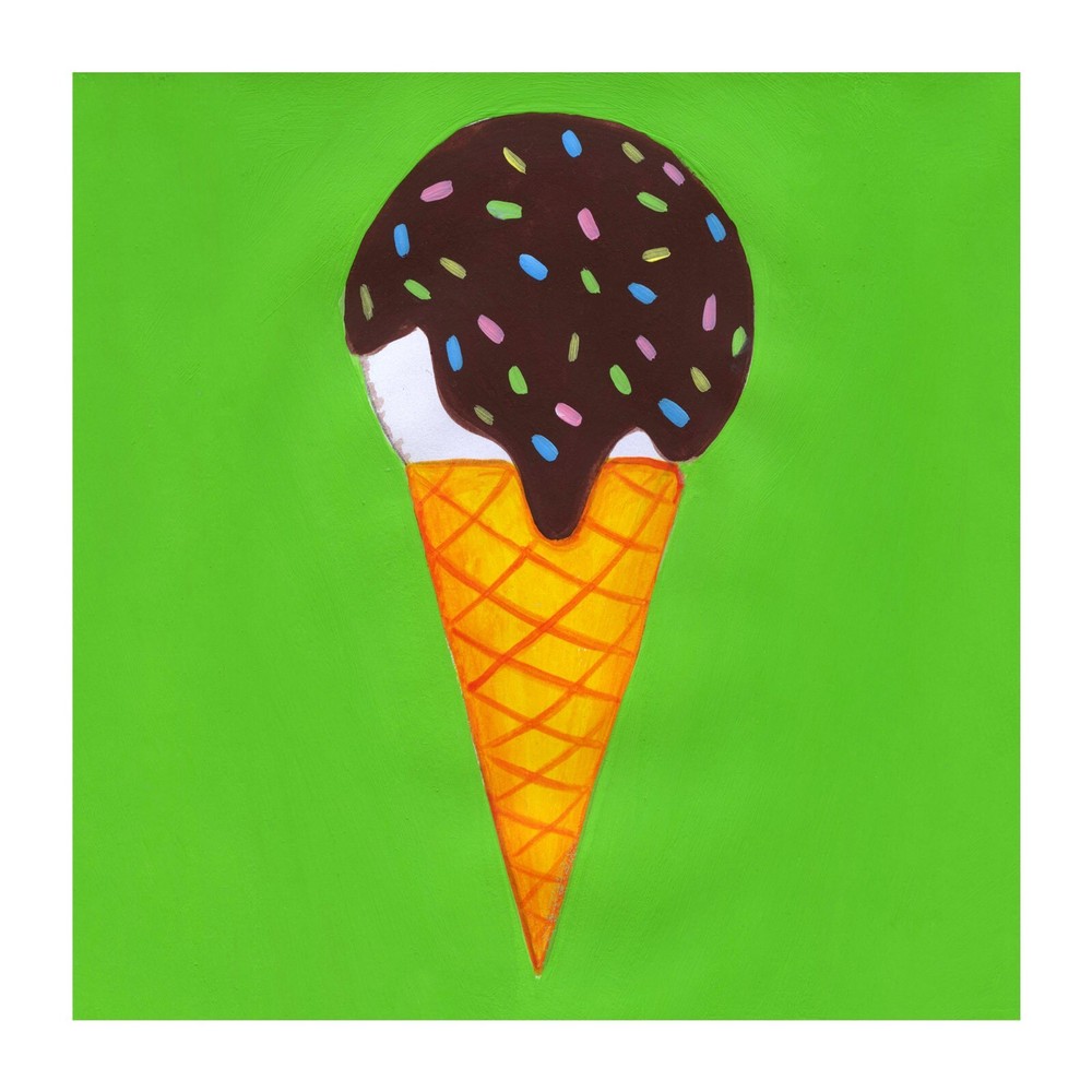 Coaster, Ice Cream Cone Green