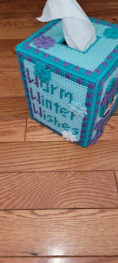 LET IT SNOW WINTER WREATH & TISSUE TOPPER OR DECOR - COMPLETED PROJECT