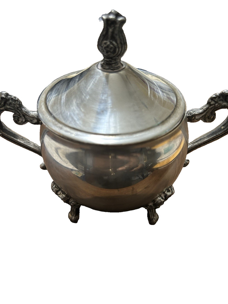 Vintage Leonard Silverplated Sugar Bowl with Lid