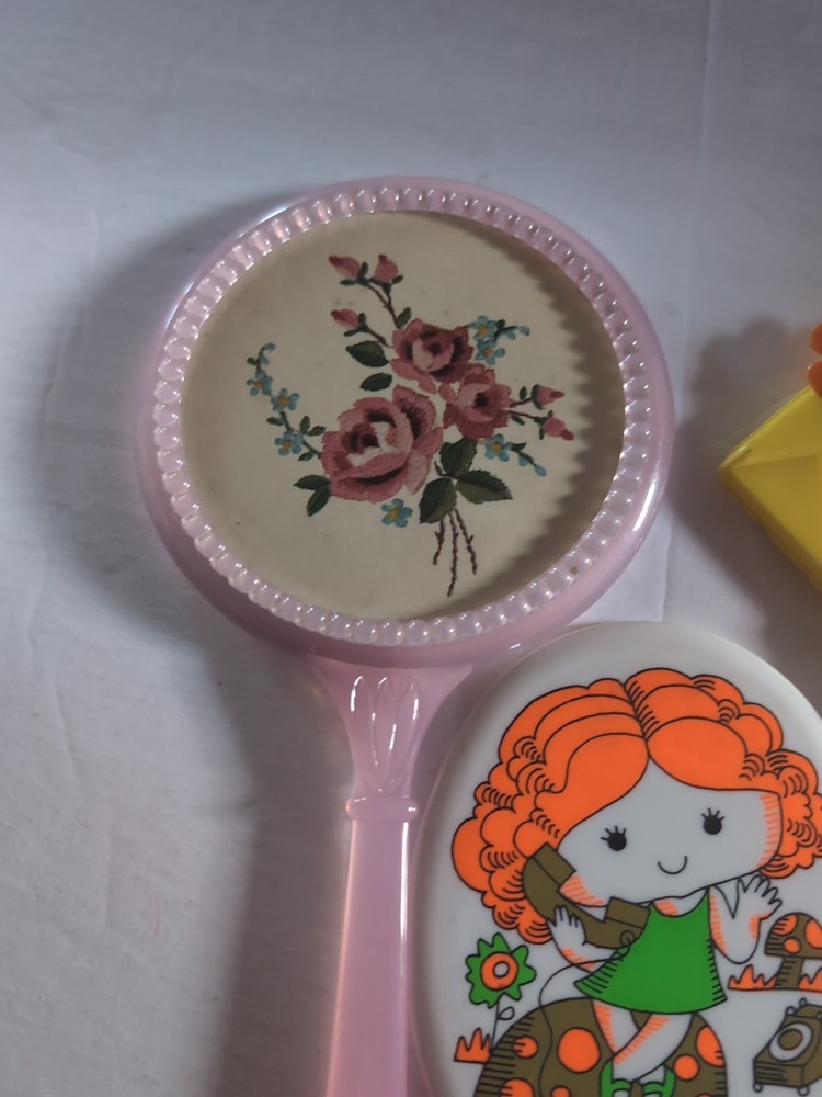 3 Vintage Kids Hand Mirrors