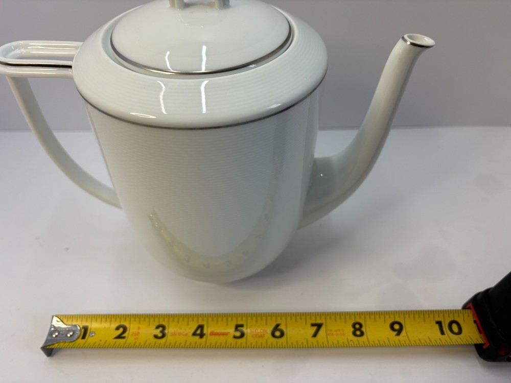 Bernardaud Limoges Platinum trim coffe pot