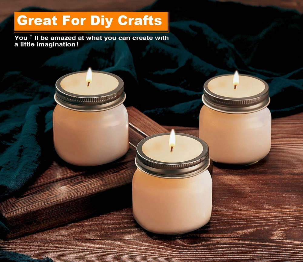 Mason Jars 8 oz 30 Pack- Small With Silver Lids 8oz-30pack,