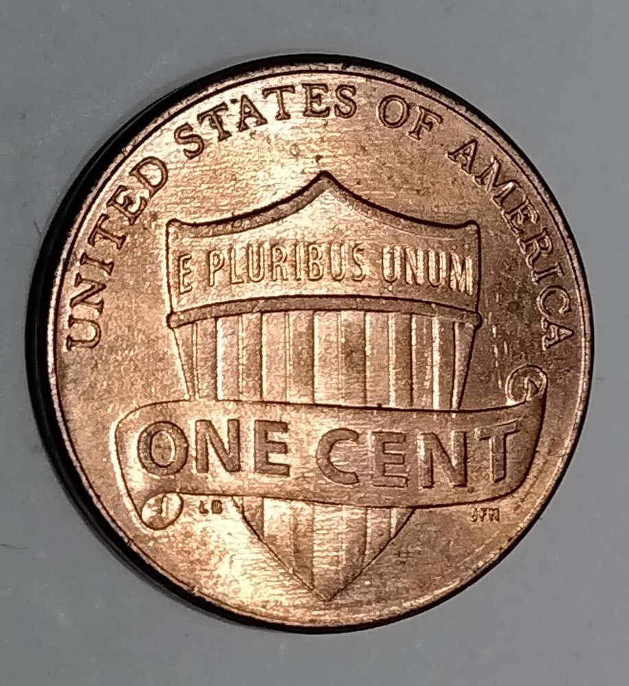 2012 P Lincoln Shield Cent Die Chip Reverse Error Upper left area of shield