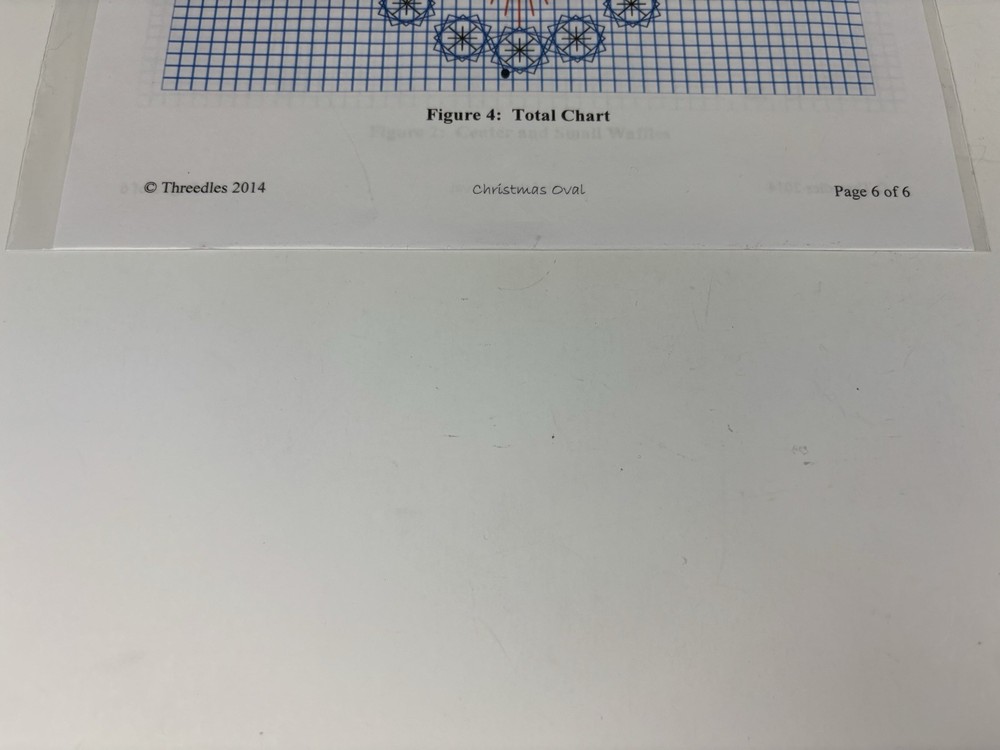 Threedles Needleart Designs Christmas Oval Needlepoint Pattern 2S