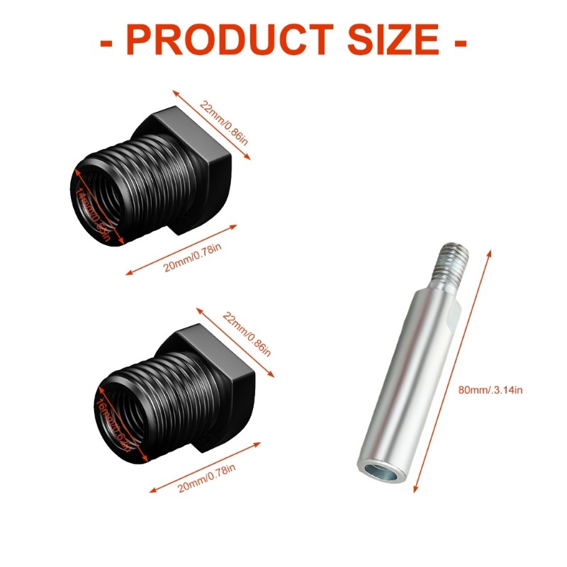 Angled Grinder Adapter M10 M14 M16 Thread Attachment Grinder Spindles