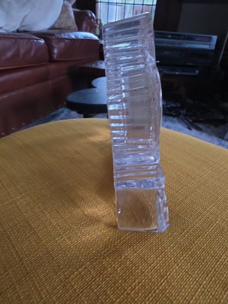 24% Lead Crystal Mantle Clock Vintage Needs Battery