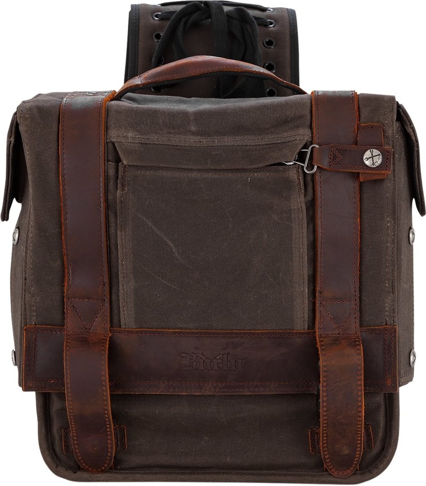 Burly Dark Oak Throw-Over Saddlebag (B15-1002D)
