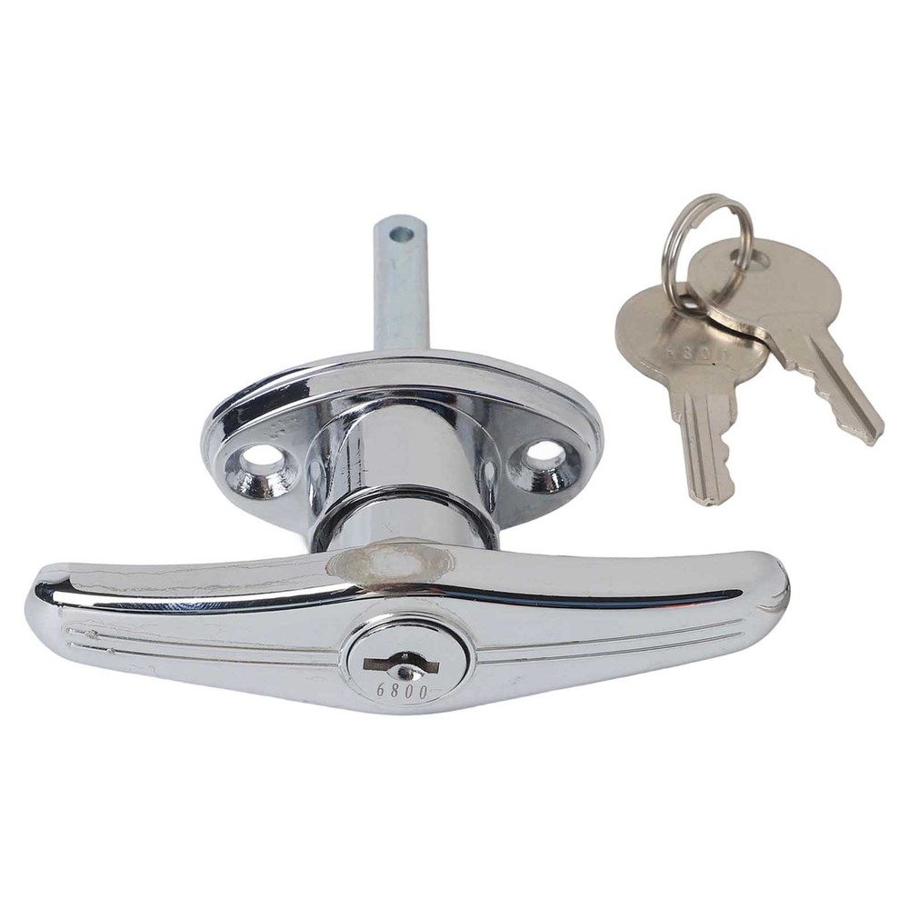 Rustproof Garage Door Lock T Handle Rear Fix Smooth and Polished Finish