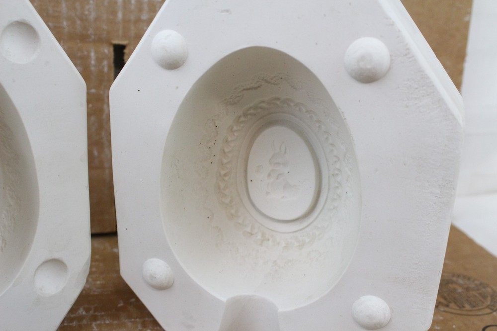 Ceramic Slip Mold 2 Piece Easter Decoration Faberge Egg Byron Cast Casting