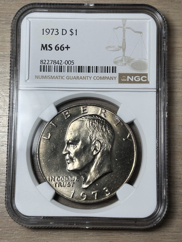1973 D Eisenhower Dollar NGC MS 66 + Plus Grade