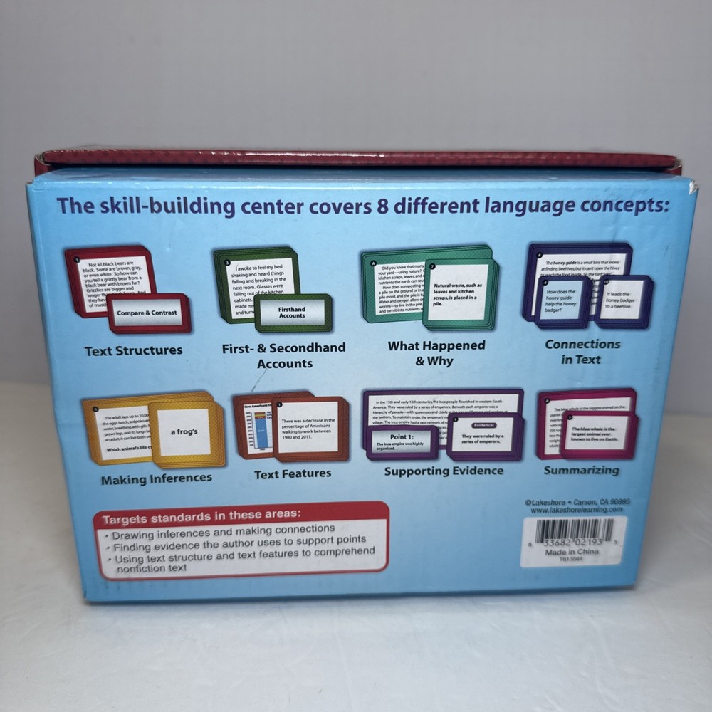 Lakeshore Match & Sort Language Quickies Informational Text Grades 4-5
