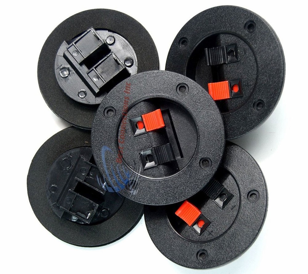25 Pack SPEAKER BOX ENCLOSURE TERMINAL CUPS W/ SPRING CONNECTORS