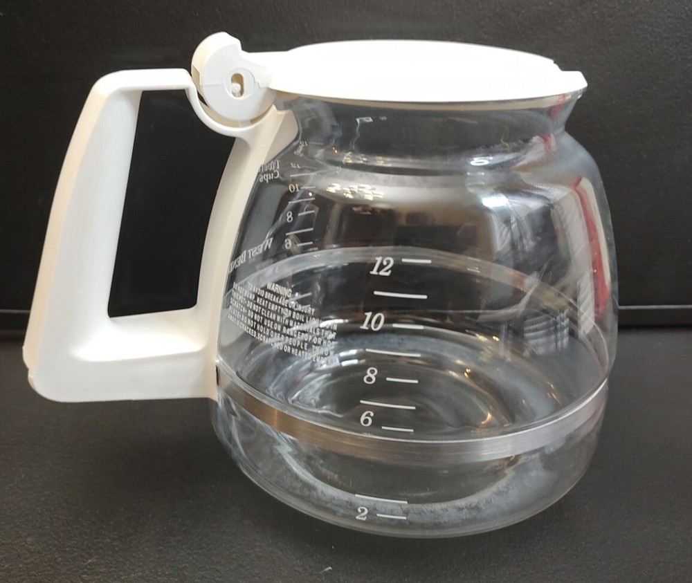 West Bend Replacement Glass Coffee Carafe Pot 12 Cups White