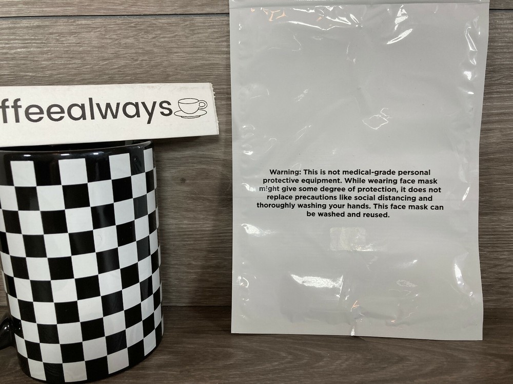 Pacsun Black Paisley Pattern Face Mask One Size New With Tags