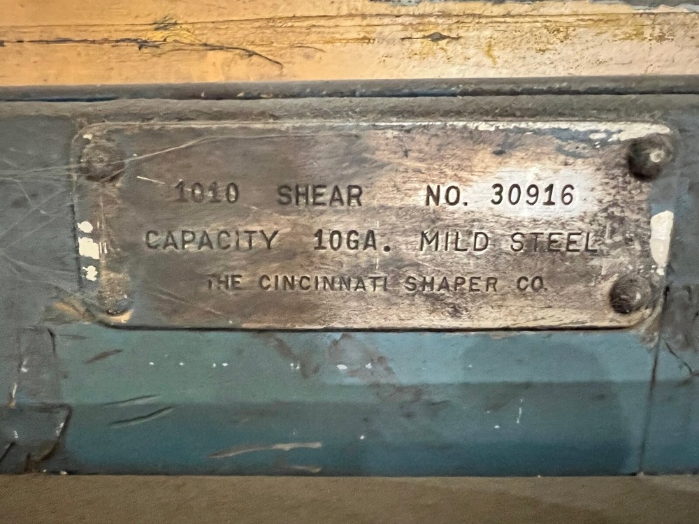 Cincinnati 1010 Mechanical Shear