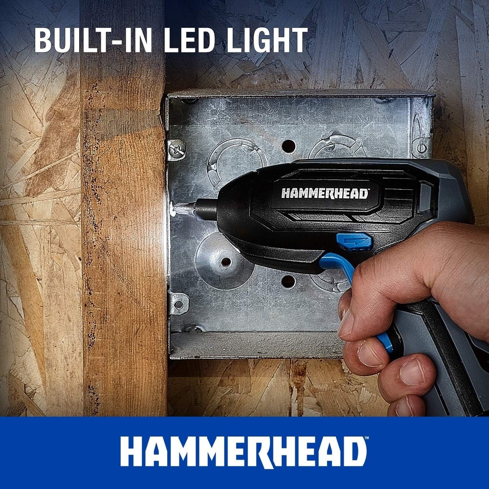 Versatile 4V Cordless Screwdriver - Rechargeable with 9 Bit Set & USB Charging