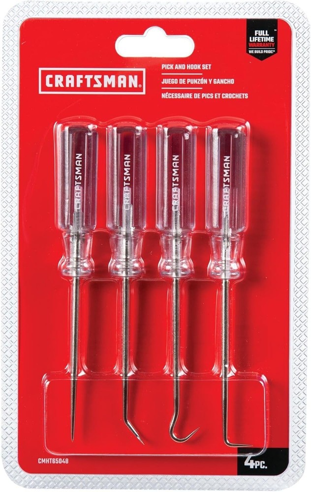 CRAFTSMAN Screwdriver Set, Pick & Hook, Acetate Handle, 4 Piece (CMHT65048)