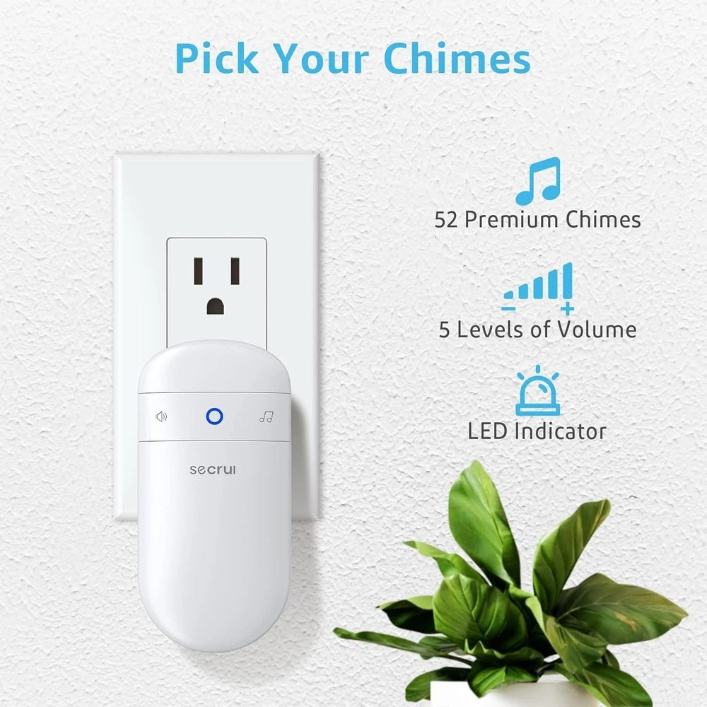 SECRUI Door Chime Replacement Sensor (ONLY) White
