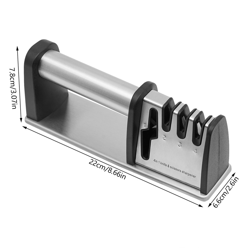 4 Stage Knife Sharpener Professional Ceramic Tungsten Kitchen Sharpening Tool