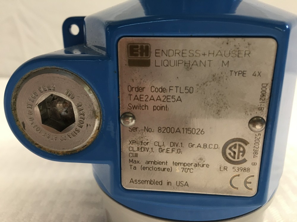 New! Endress Hauser FTL50 TAE2AA2E5A Level Switch (#30152)