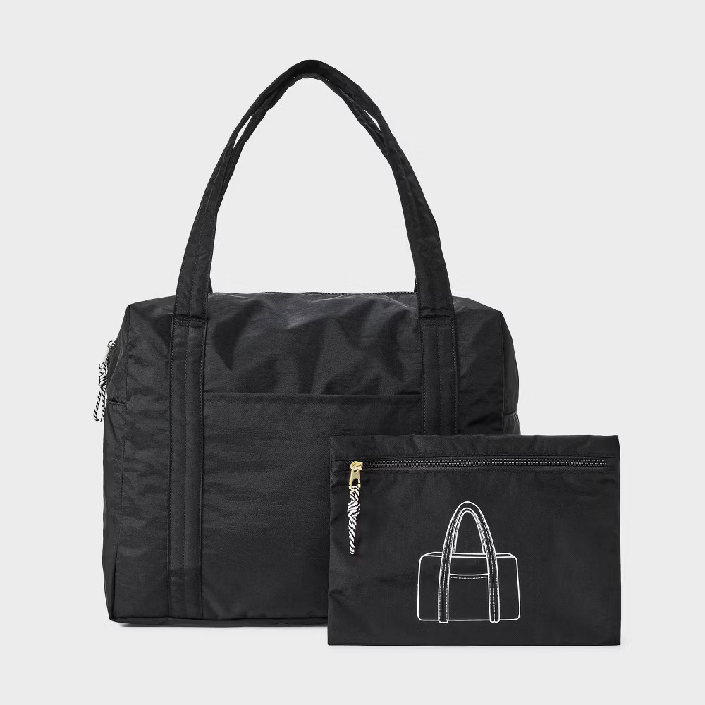 Essential Packable Weekender Duffel Bag - Universal Thread Black