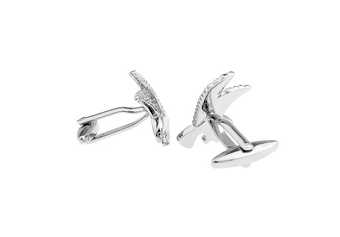 Eagle Cufflinks 3D Design Cut Out Design Silver The Eagle Has Landed Cuff Links