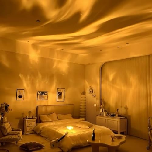 Ocean Wave Ceiling Projector, Colors Changing Show Aurora Glow Extended Size