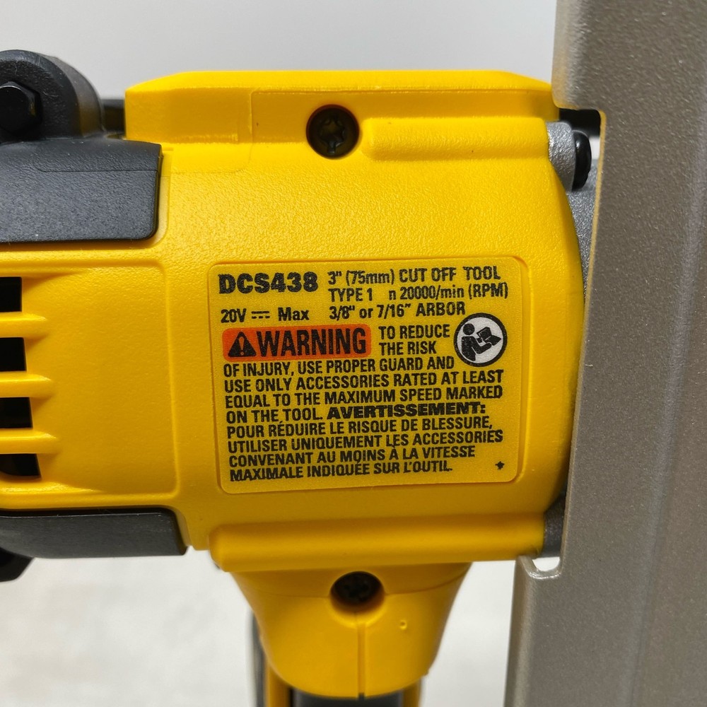 DEWALT 20V MAX XR 3" Cut-Off Tool DCS438B Yellow/Black Bare Tool