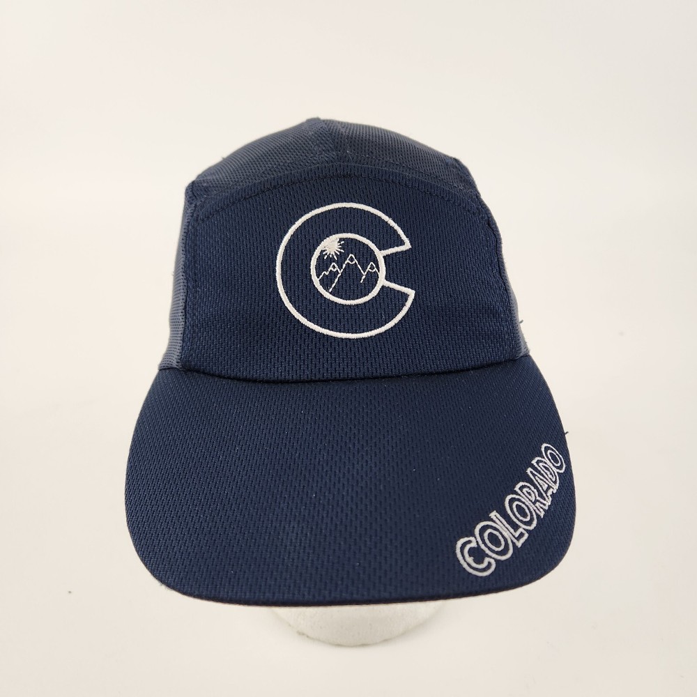 Headsweats Colorado Hat 5 Panel Blue Cap Adjustable Strap Running Biking