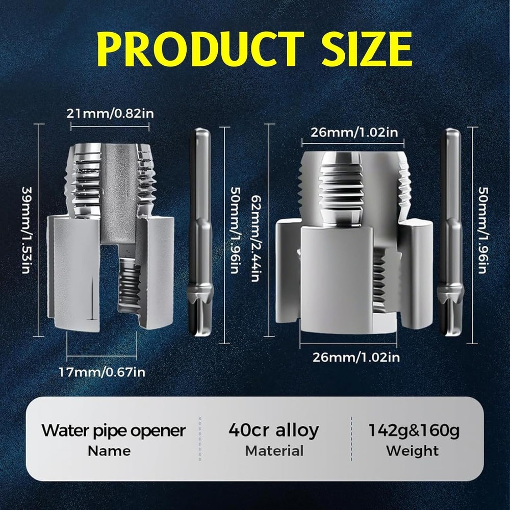 2 PCS Pipe Thread Cutting Tool-Integrated Internal & External Pipe Threading Too