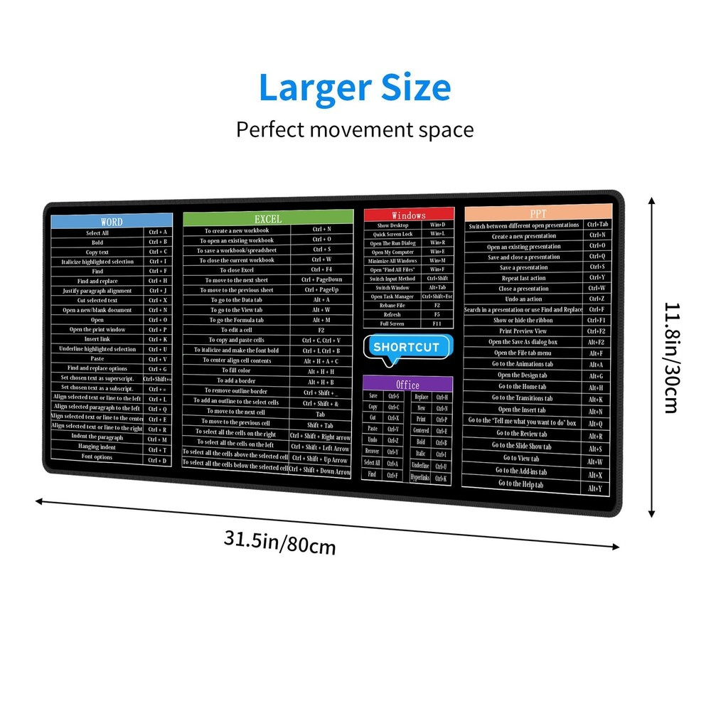 Computer Office Power Point Excel Word Short Cut Shortcuts Keys Gam... Fast Ship