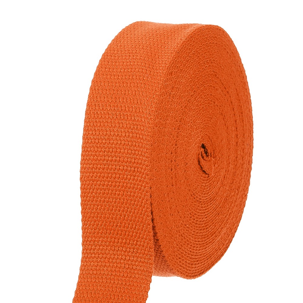 Cotton Webbing 1.5 Inch 11 Yard Polyester Cotton Webbing Strap, Orange