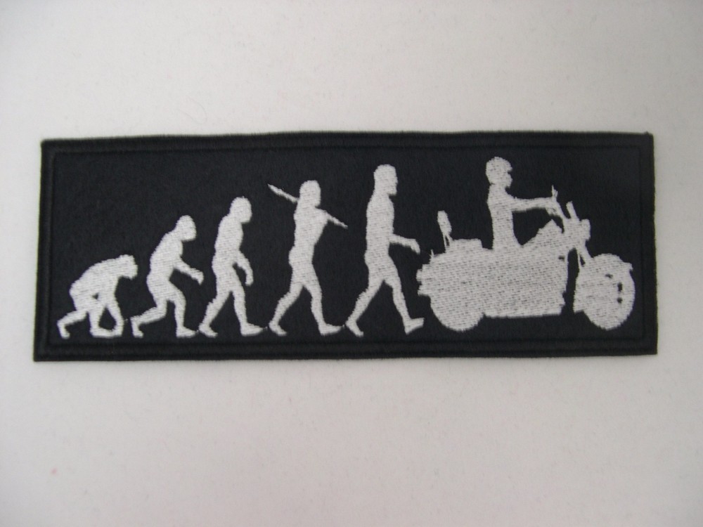 BIKER PATCH Evolution Ape Monkey - Cruiser Motorcycle Rider 6"x2.5 Choose Color