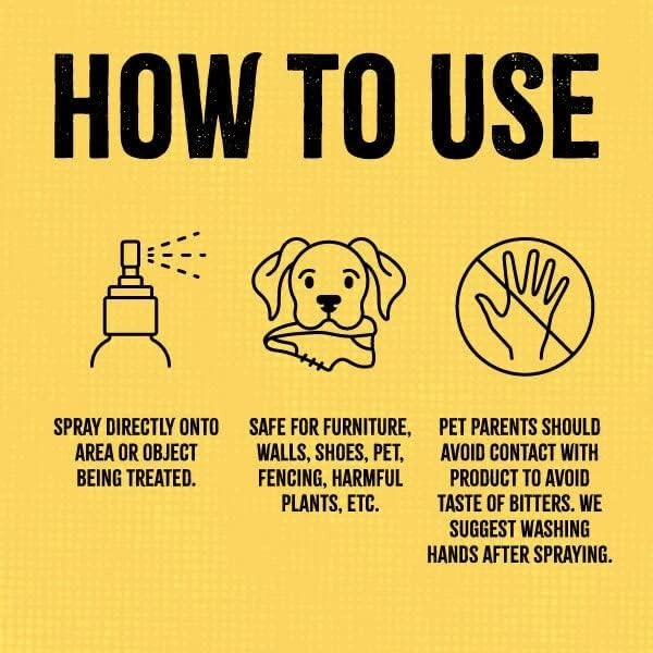 Fooey Bitter Spray Pet Training Aid – Stops Chewing, Biting & Licking – 4oz