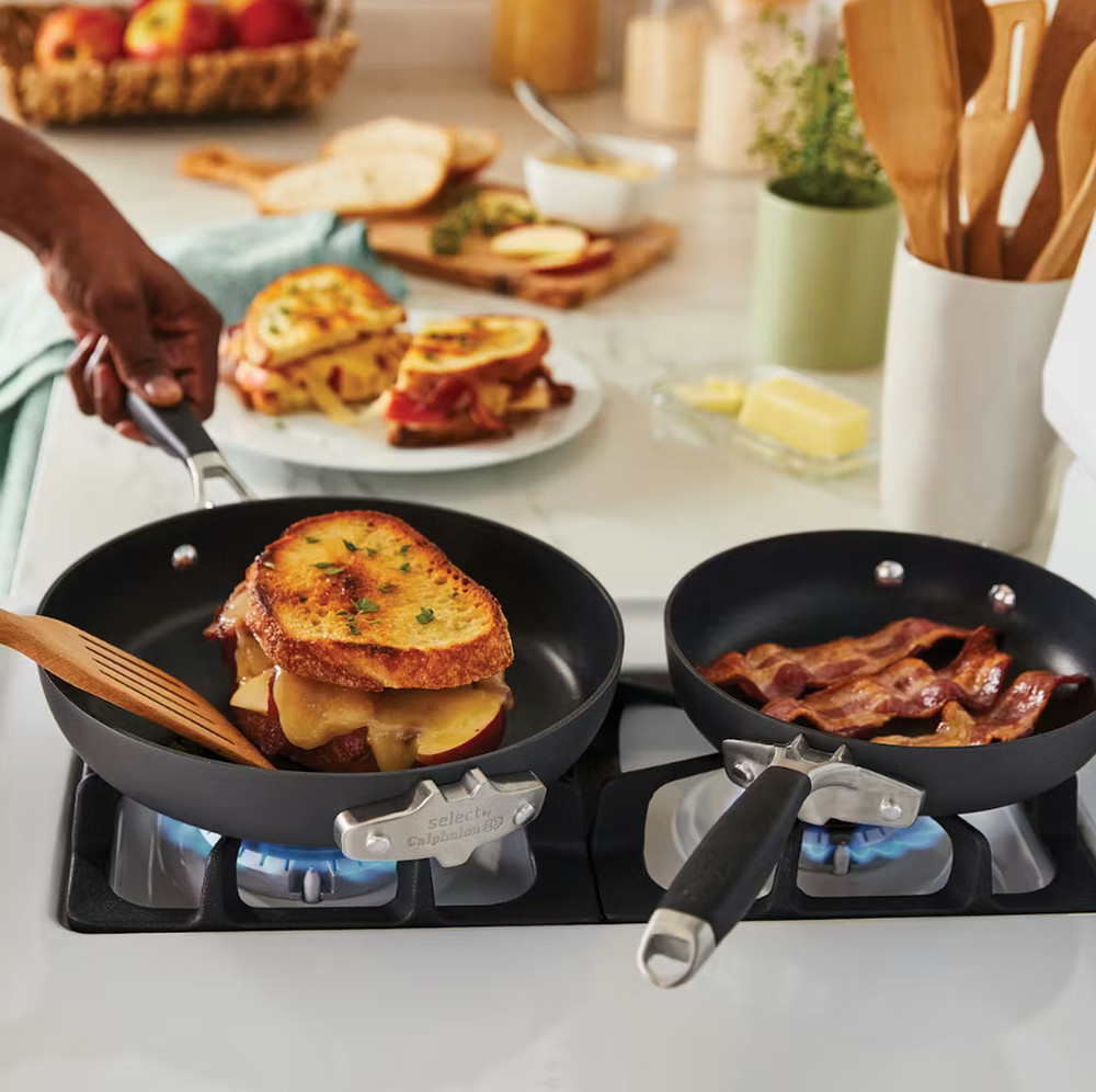 Select by Calphalon Space-Saving Hard-Anodized Nonstick 9-Piece Cookware Set, Sa