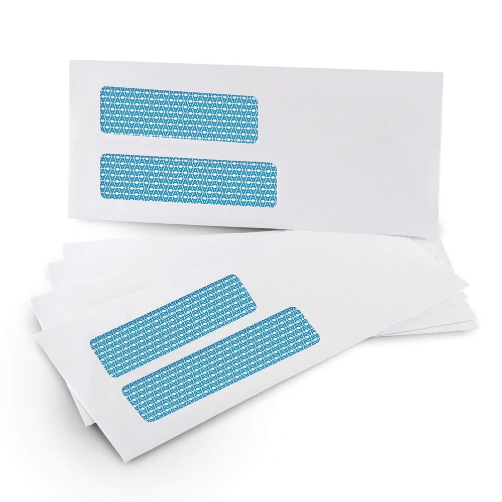 Aimoh 500#9 Double Window SELF Seal Security Envelopes - for Invoices, Statem...