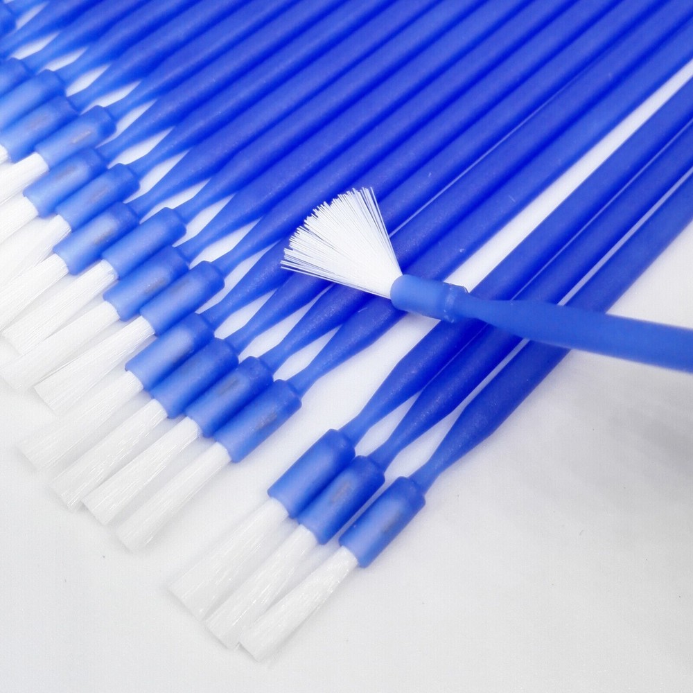 1000Pcs Dental Disposable Micro Brush Bendable Applicator Tips Long Handle Blue