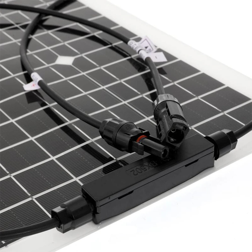 300 Watt Monocrystalline Flexible Solar Kit 12V with 100A LCD Controller Boat