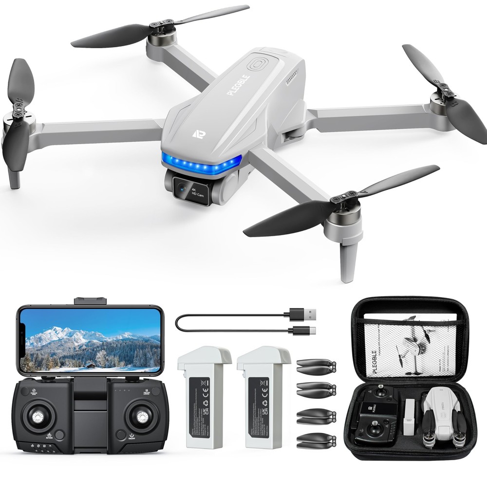 4K GPS Drone with Camera, FPV, Auto Return, 46 Min Flight, Foldable, 249g