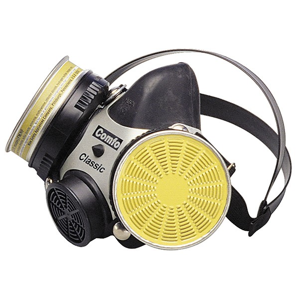 MSA Comfo Classic Half-Mask Respirator, SoftFeel Silicone, Medium, 1/Each MSA