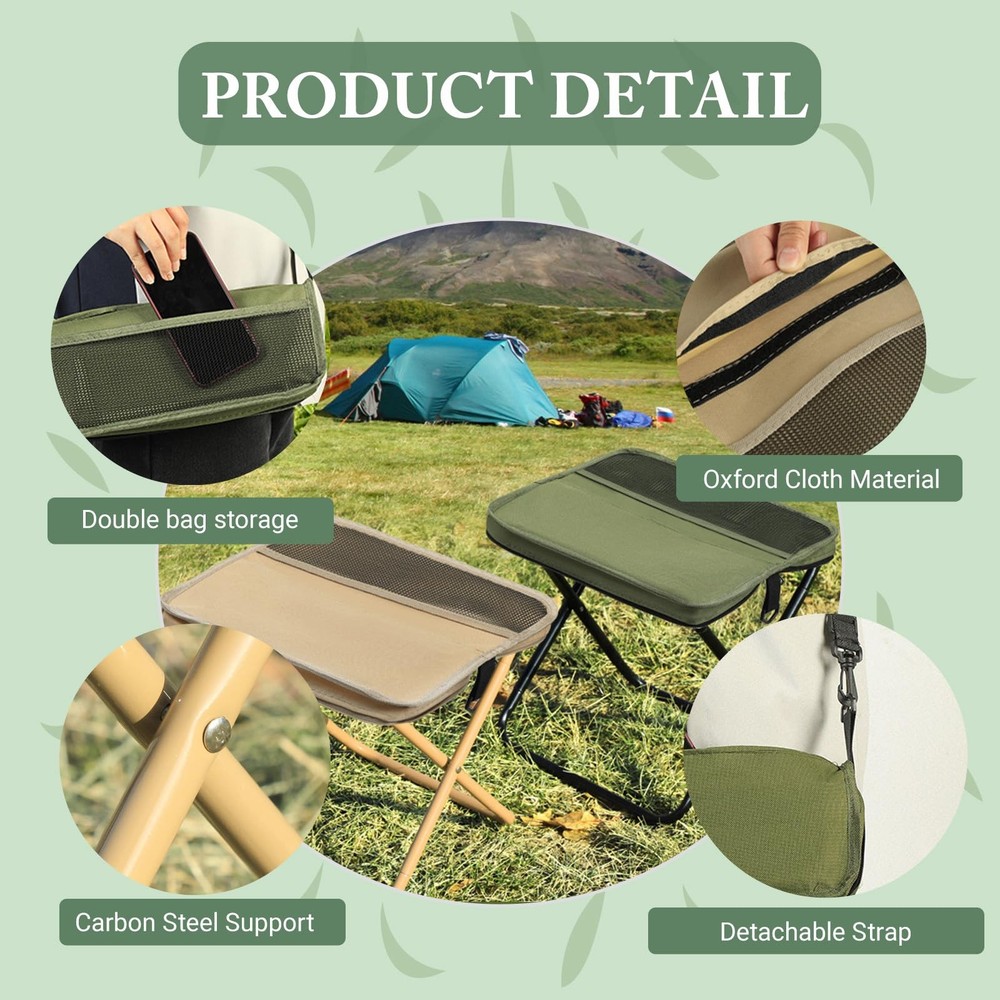 Portable Foldable Backpack Stool,Tiny Foldable Stool which can Turned Into a ...