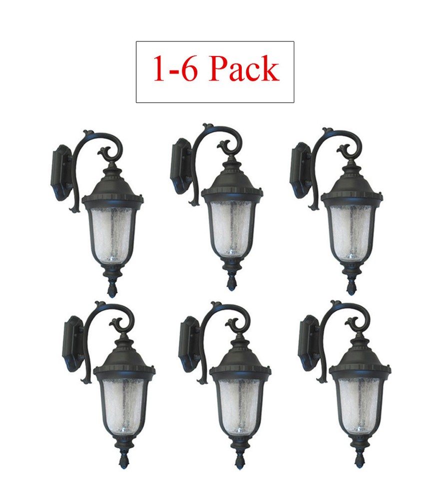 Multi-Pack Outdoor Cast Aluminum Lighting Fixture Lantern Wall Sconce Black WD