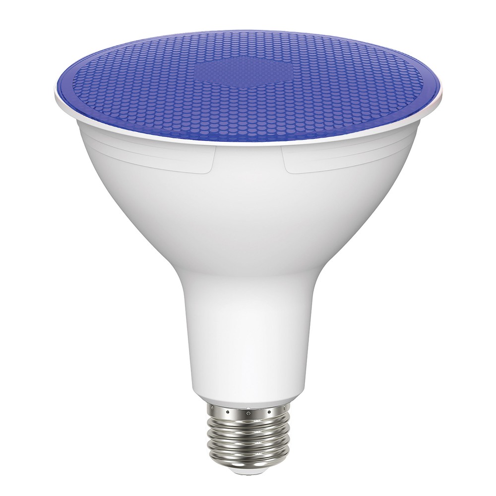 Satco S29482 BLUE LED PAR38 Bulb 11.5W 100W 120V Medium E26 Dimmable Wet Rated